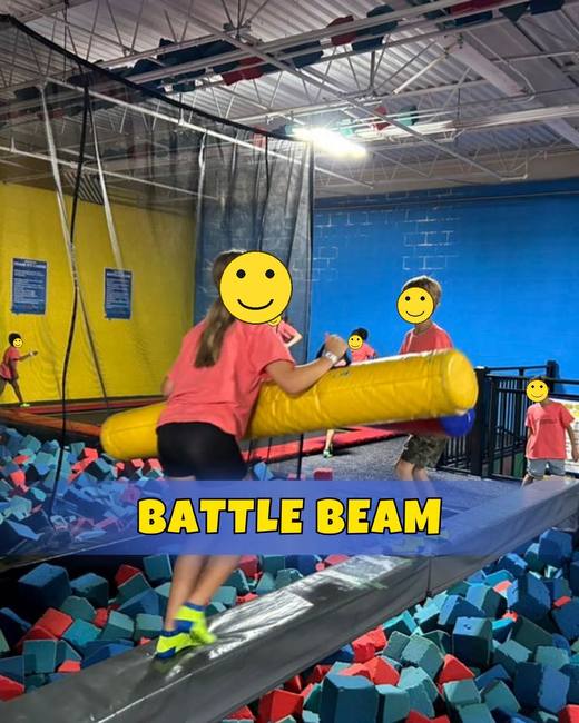 Battle beam over foam pit