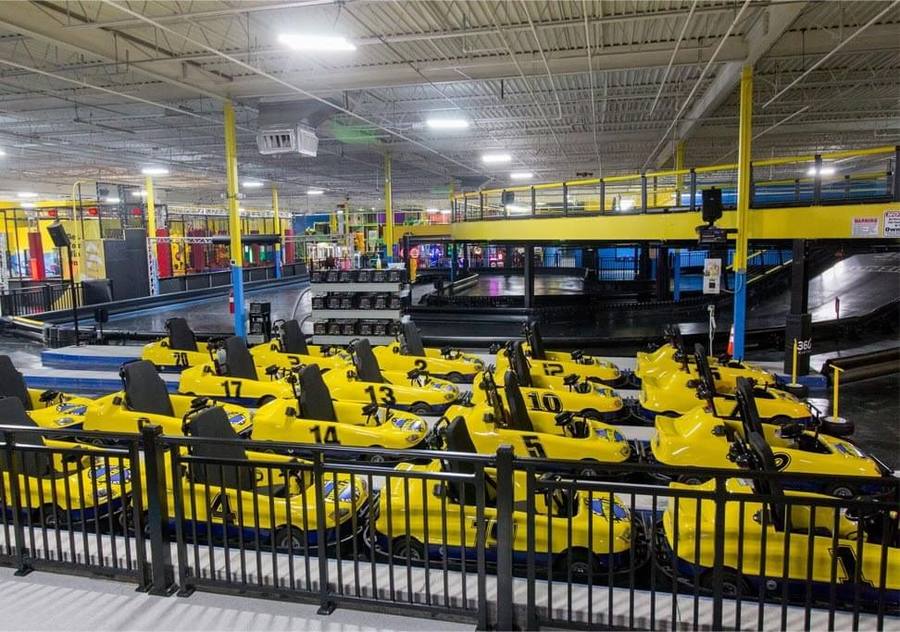 Funzilla's two-level electric go-kart track